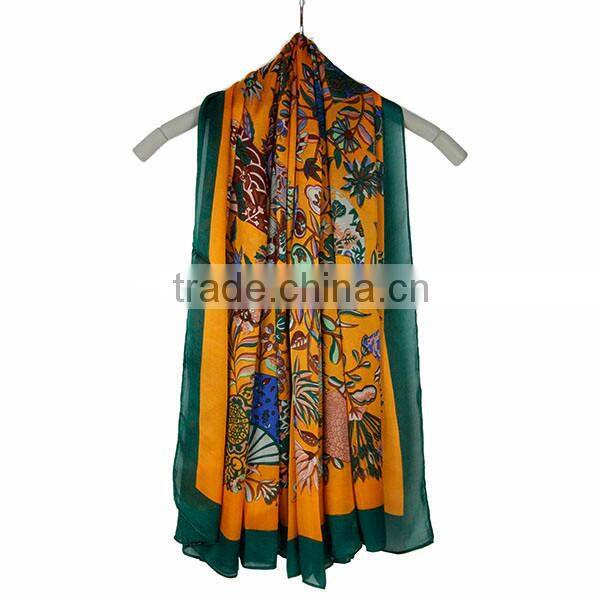 Fashion Printing chiffon cotton square scarf Square Scarf