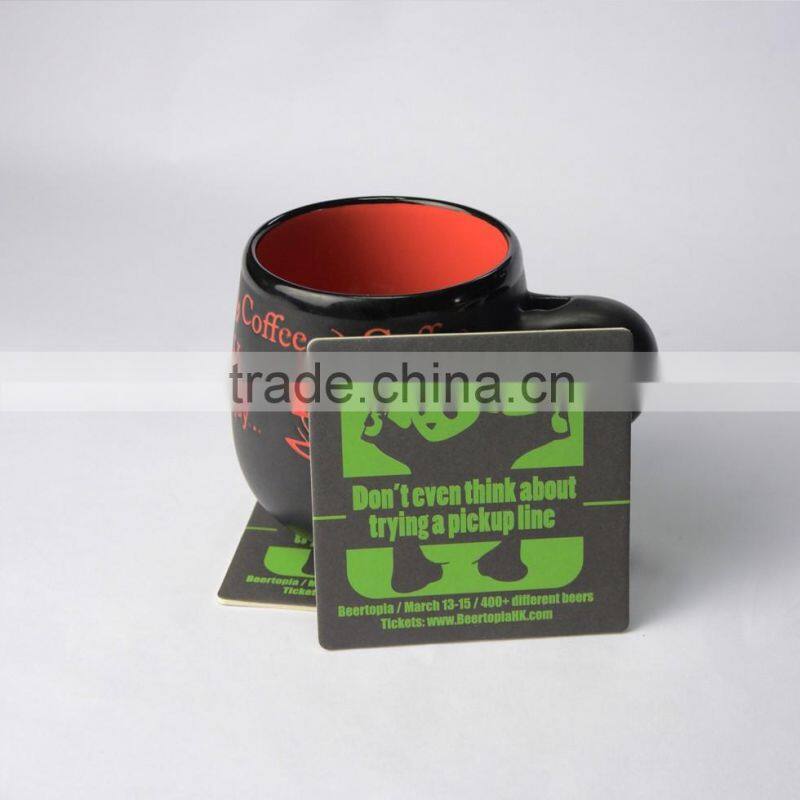 Custom Beer/Wine Absorbent Printed Paper Coaster/Mat Promotional For Pub/Bar