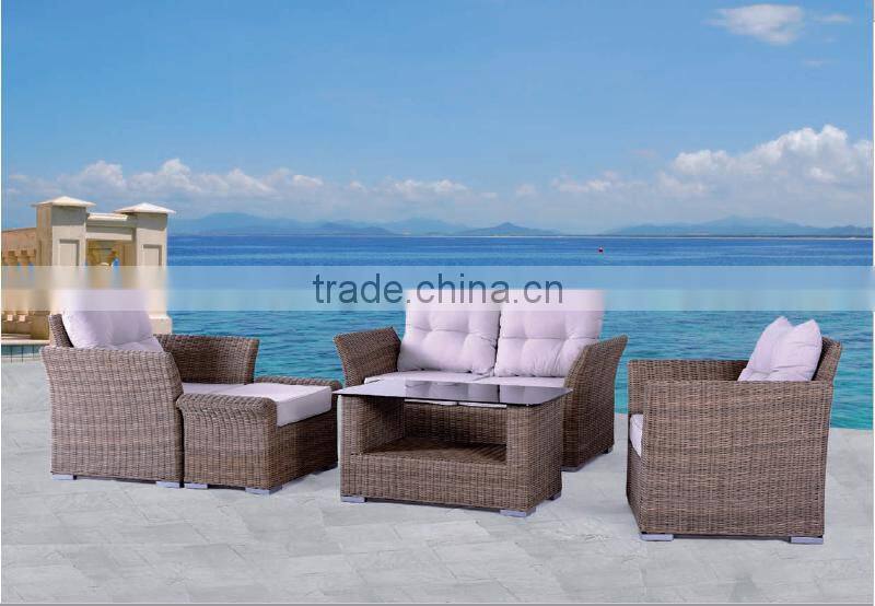2016 New model style new design use hotel garden rattan sofa set