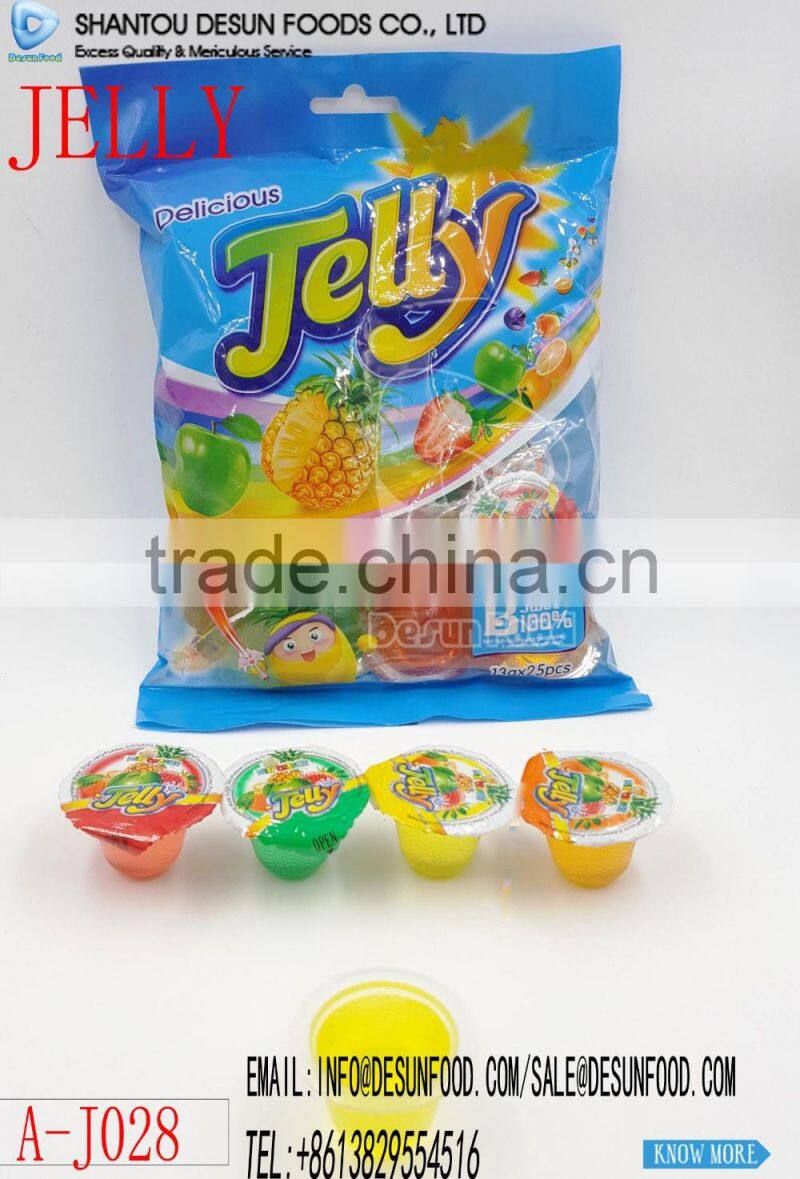 delicious fruit jelly candy in bag packing