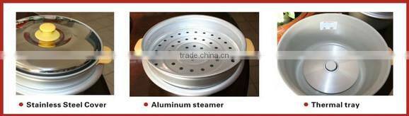 700W Stainless Steel Surface Rice Cooker and Food Steamer