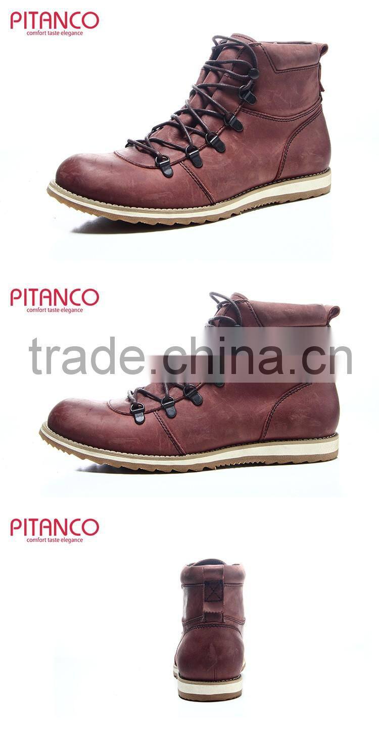 High quality genuine leather mens fashion Martin boots