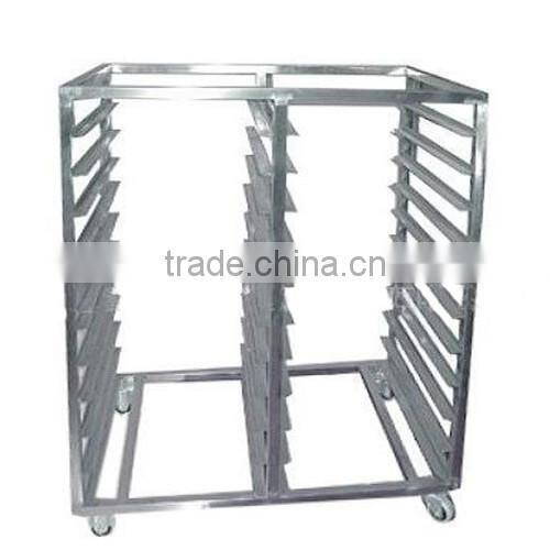 10 Trays 20 Pans Stainless Steel Trolley Bakery Bread Rack made in china