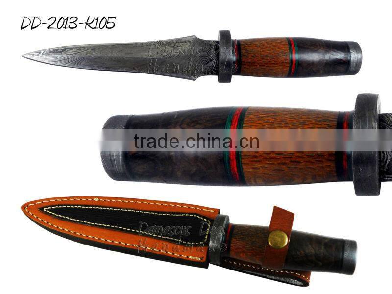 Damascus Steel Knife DD-2013-K73 Ebony Wood Handle