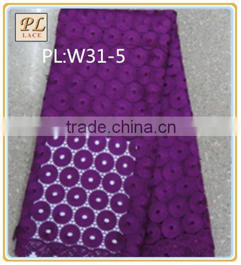 2015 best selling 100 % polyester fabric and textile embroidery lace for women wear