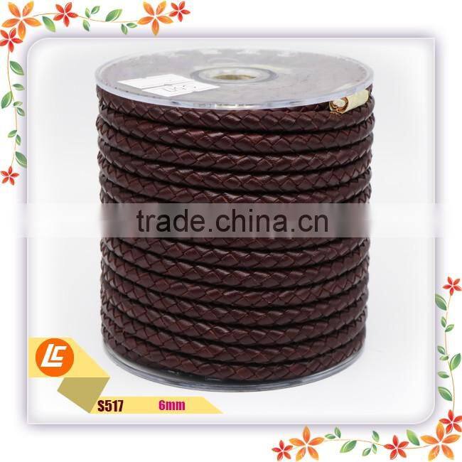 lead-free painting edges red leather cord 5mm