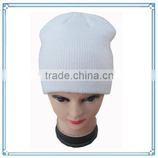 100% acrylic knitted beanie winter hats wholesale high quality customized dobby knitted beanie hat in black color