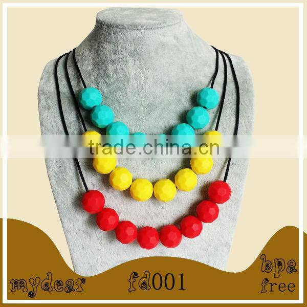 silicone teething beads for jewelry and silicone baby teether
