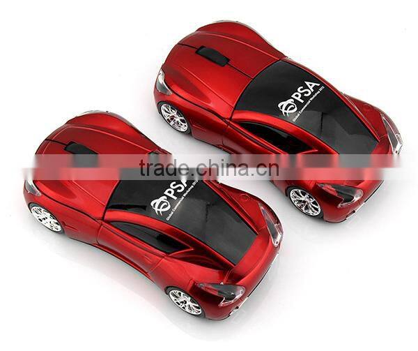 mini wireless car mouse with blue headlight