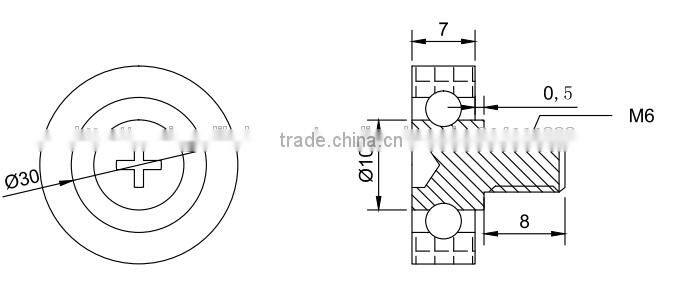 high quality tok dr-30 POM drawer roller