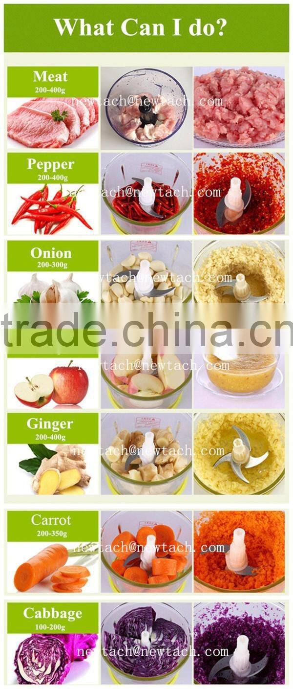 Electric food chopper/processor double blades