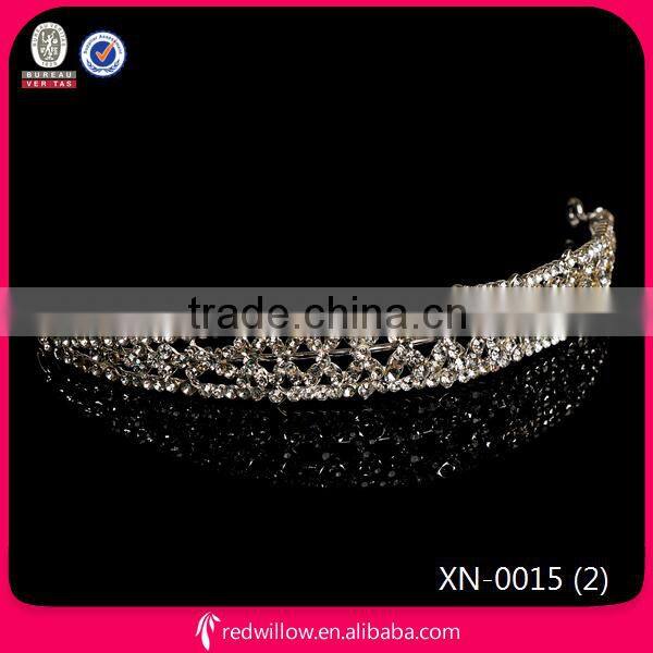 Designer Royal Wedding Tiara with Rhinestone Diamond