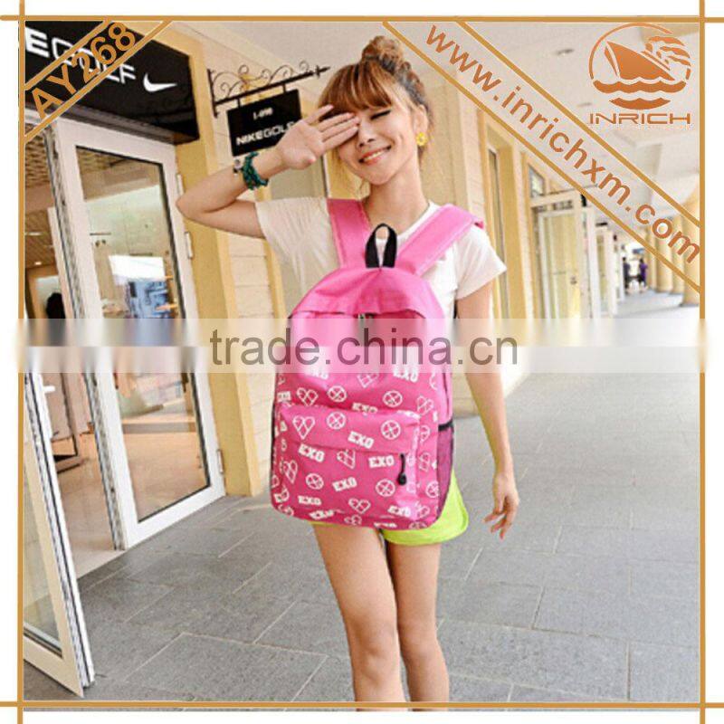 Stock Korean Style Fashion School Backpack Wholesale