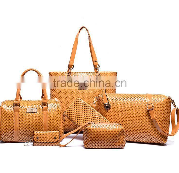 Chinese Supplier Alibaba Wholesale 6pcs In a Set Ladies Handbags At Low Price
