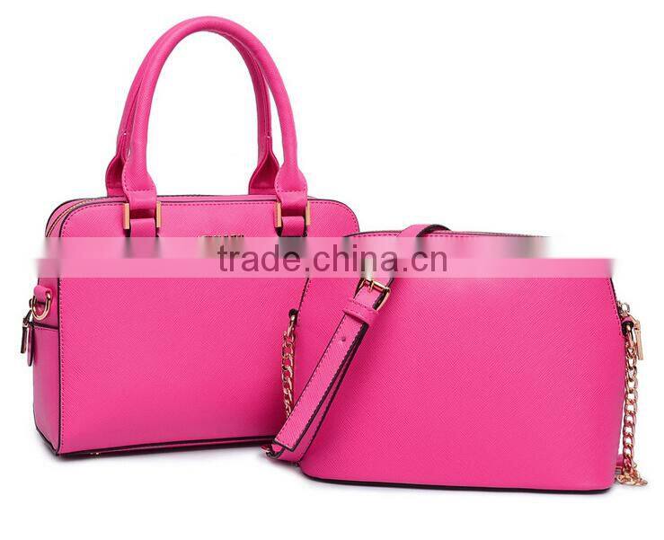 2pcs PU Leather Handbag Set Latest Styles Ladies Handbag