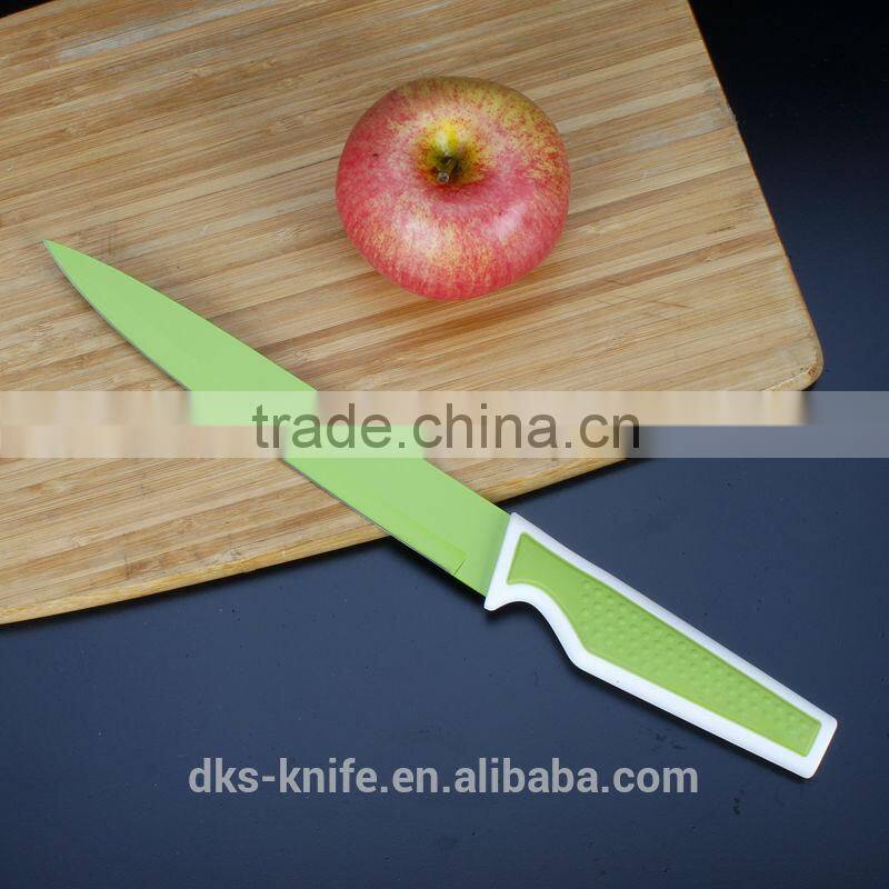 KP1401-S5. New Designed Colorful Nonstick Knife with PVC Box Packing Color Coating knife set