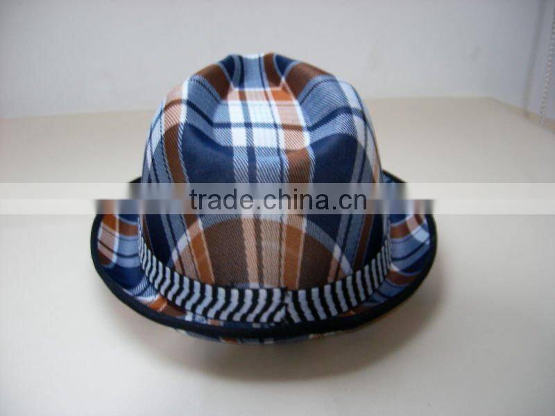 Fashion men's coffee knitting fedora hat