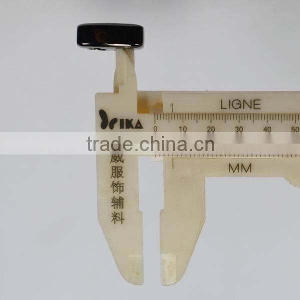 Horizontal 2 holes gun metal cord stopper for coat