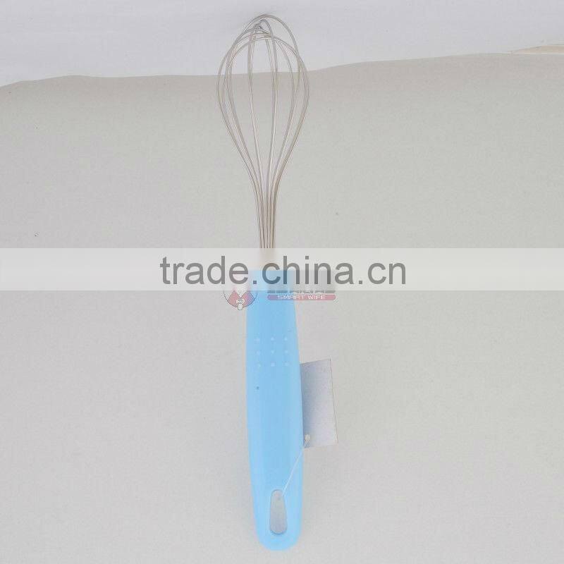 Chef charming plastic handle stainless steel egg whisker