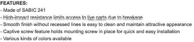 UL listed 1Gang decorator/GFCI plastic wallplate