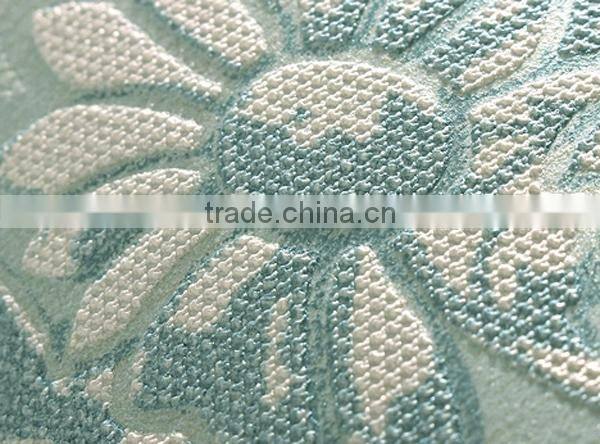 European pastoral wallpaper stripes 3D non-woven wallpaper concrete wall