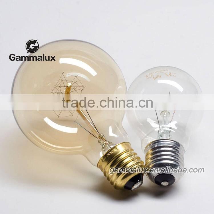 Globe 80 Vintage Loop Decorative Light Bulb. Unique Spiral Filament. Works with Dimmers.