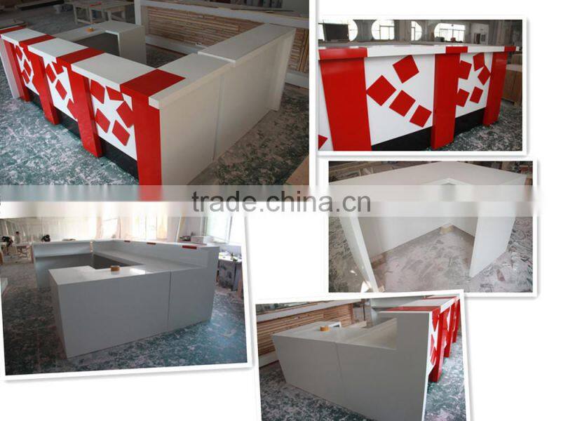 Nightclub Bar Counter,Led Counter, L-Shape led light reception desktop Designs