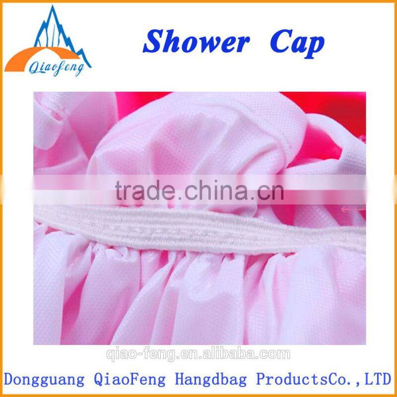 2016 Hot Selling PEVA Dot Pattern Cheap Shower Cap For Promotion