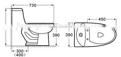Ceramic Siphonic one-piece closet toilet Sanitary Ware toilet manufacturer Y8002