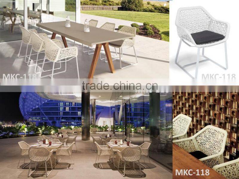 2015 Hot sale poly rattan new style dining set -Wicker synthetic rattan dining table and chair -Outdoor dining room furniture
