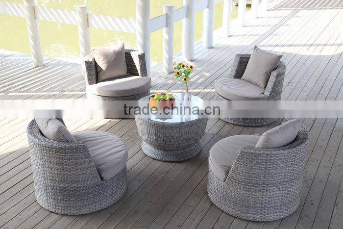 Synthetic rattan dining set - Wicker Rattan Coffee Table Set outdoor furniture design