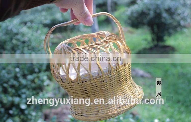 Handwoven bamboo decorative basket for planting