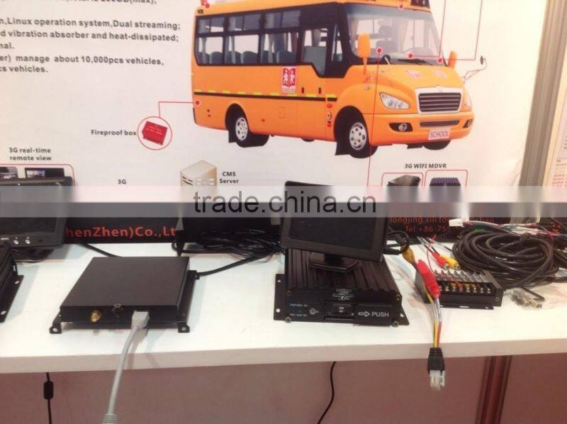 3G DVR with sim card 4CH mobile DVR with GPS tracker for bus/ truck / taxi vehicle DVR remote