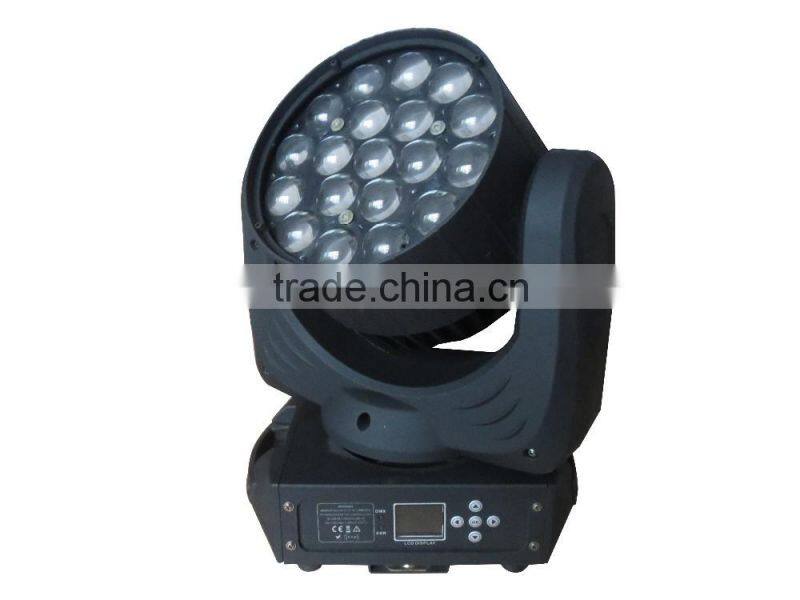 100% manufactory 19*12W rgbw 4in1 stage effect lighting, zoom led moving head beam wash lights
