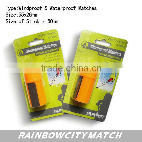 windproof and waterproof matches with fine print match
