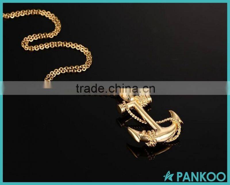 Wholesae 18 K gold plated silver jewelry 925 sterling silver anchor pendant