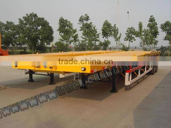 Shengrun factory best price tri-axle flatbed semi trailer 40Tons capacity for sale