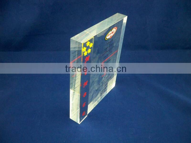 New award block clear transparent award prize spoil trophy