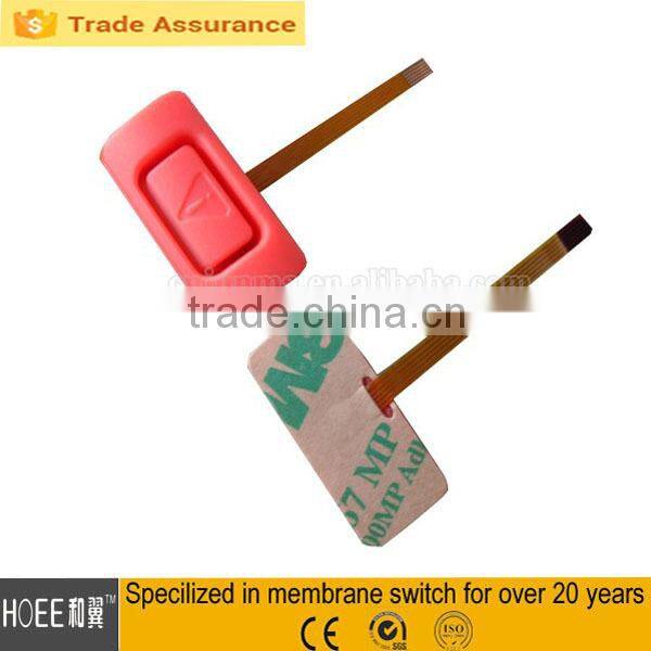 four tactile buttons rubber overlay membrane fpc circuit switch keypad