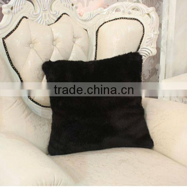 Hot Sale 30cm*30cm Rabbit Fur Pillow Fur Cover