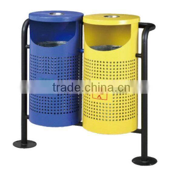 Public Cute Waste Paper Prices Bin /Free Standing Recycle Seperated Hanging Litter Bin for Street/Park/Garden