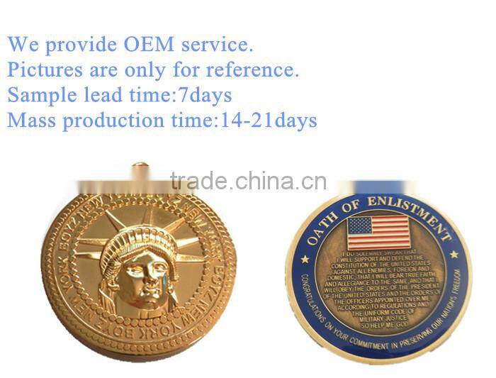 Fancy 3D Statue of Liberty pattern coin