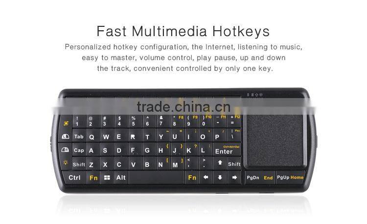 mini wireless mouse touchpad backlit bluetooth keyboard for smart tv