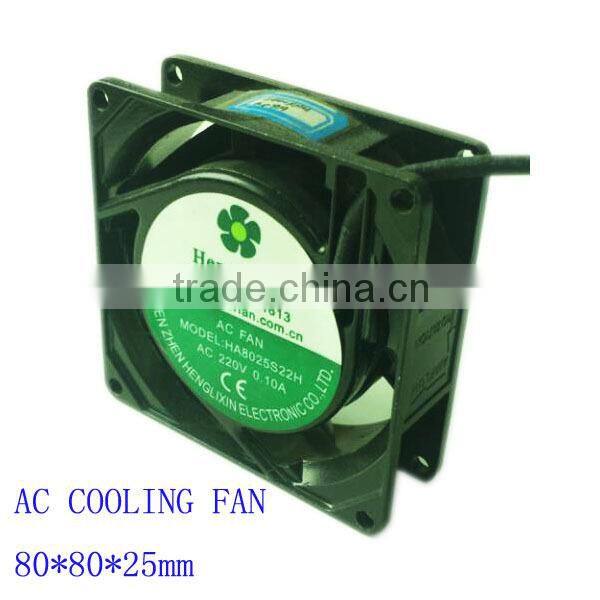 High quality AC cooling fan 80x80x25mm mini fan 220v