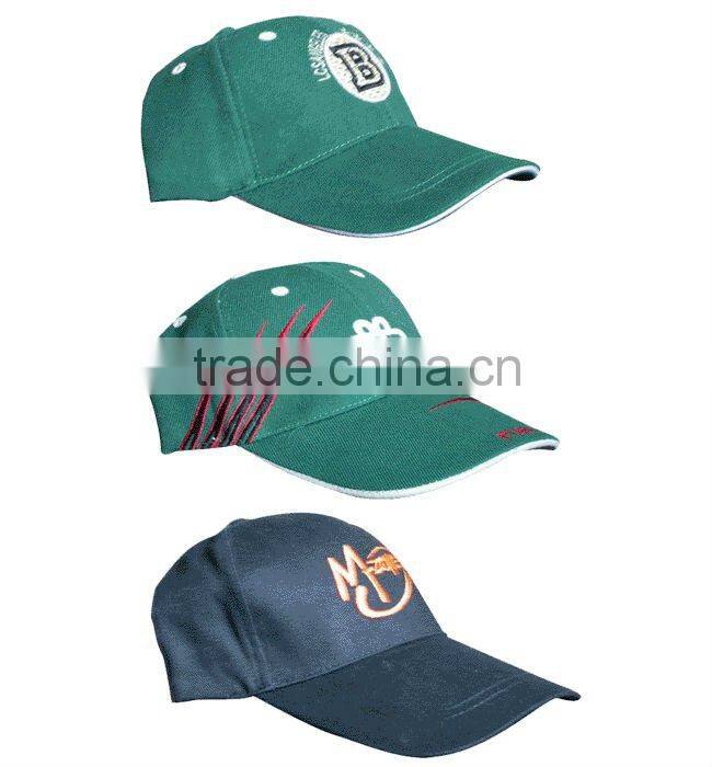 Best Quality 100% cotton sports visor caps with embroidery cotton sports visor caps