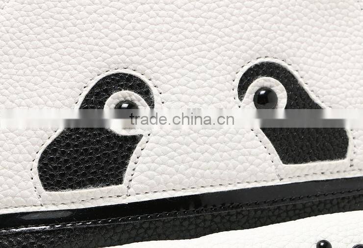 fashion pu backpack handmake panda design day backpack bag for young