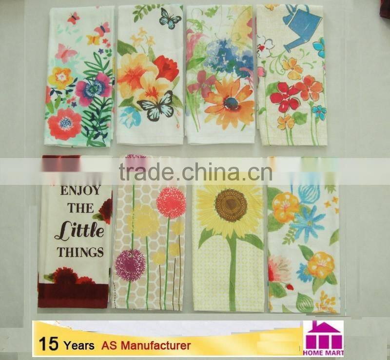 reactive print kitchen cotton velour tea towel print towels textiles china supplier bulk buy from china