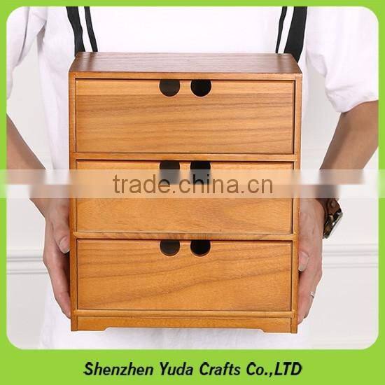 Home used desktop MDF containers set of wooden drawer box