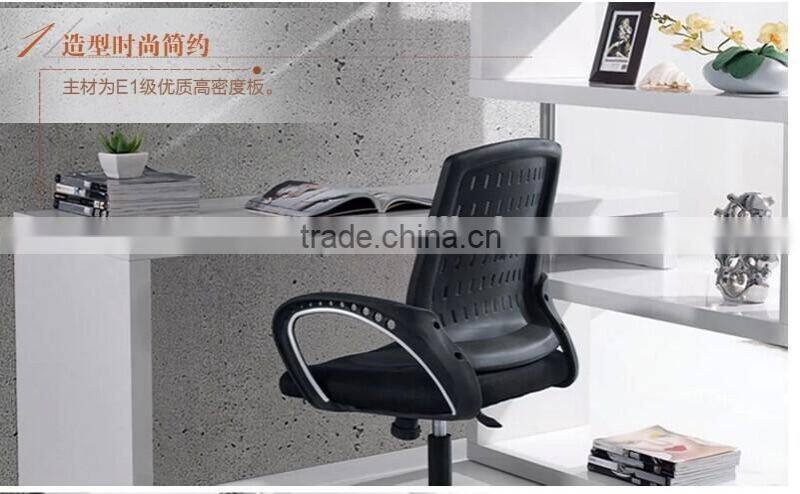 white simple practical home office computer desk