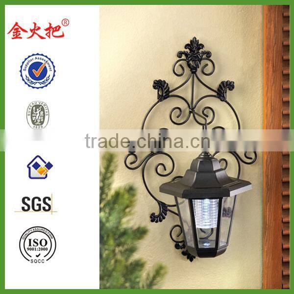 Metal elegant solar wall lantern